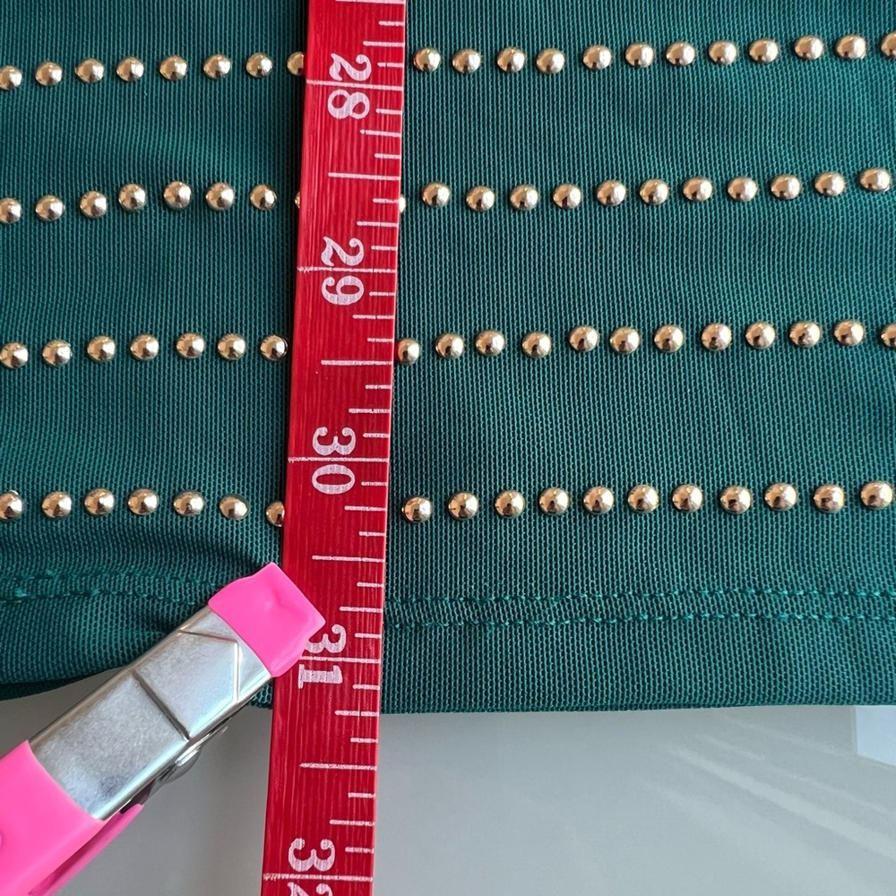 *NWT* Marciano Teal and Gold Studded Long Sleeve Dress SOLD OUT Color - Picture 9 of 11